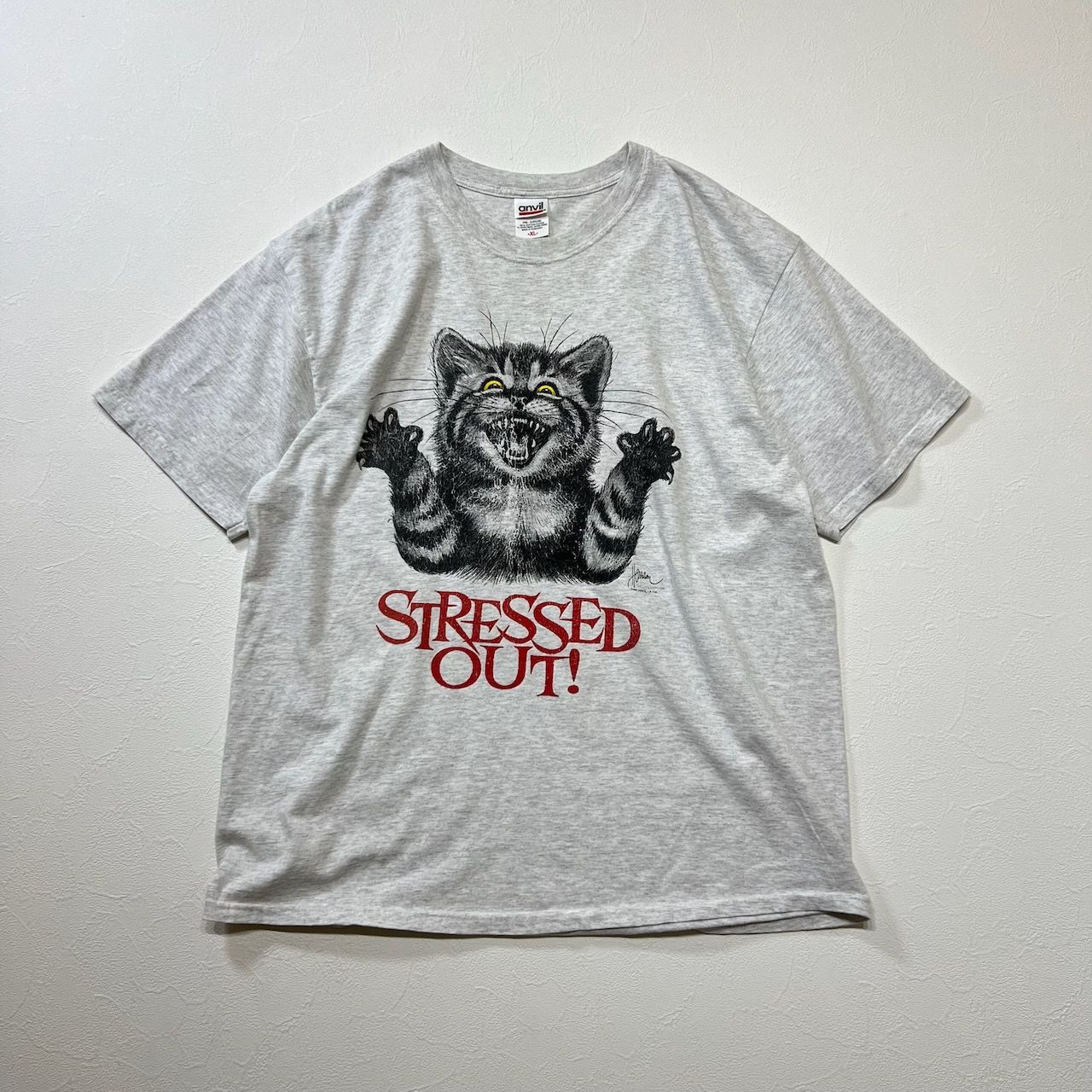 霜降りフェードグレー雰囲気古着メッセージtシャツTシャツオールドデザインtee 90年代 90s グレー 霜降り|ヴインテージ古着屋Feeet 通販 名古屋 大須