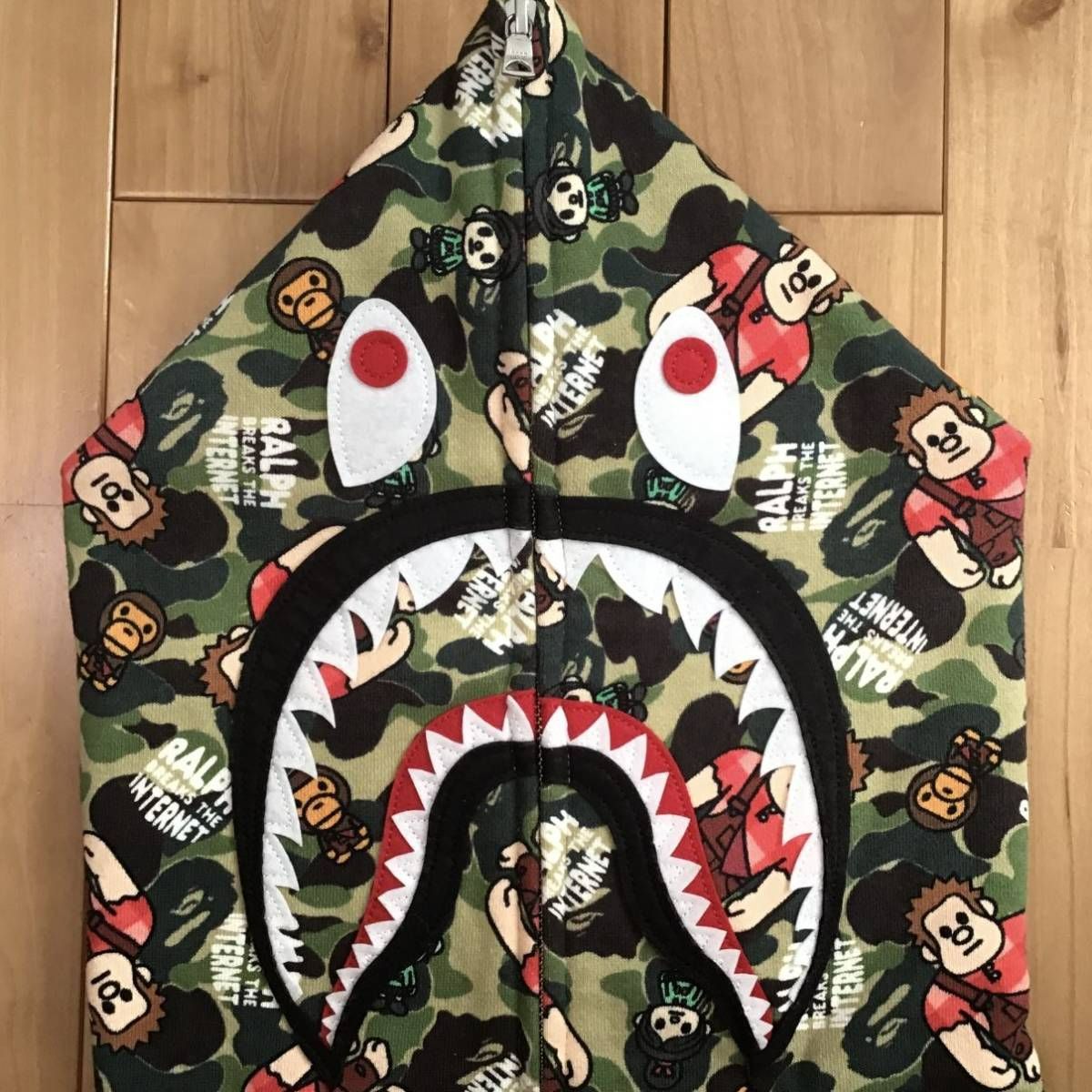 ☆2XL☆ シュガーラッシュ マイロ シャーク パーカー ABC camo shark full zip hoodie a bathing ape  BAPE エイプ ベイプ ディズニー - メルカリ