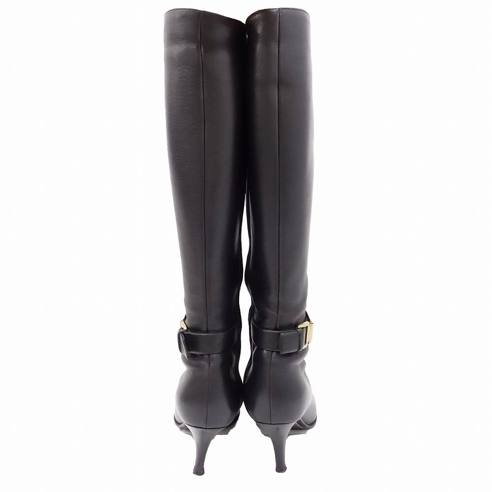 CELINE◇ブーツ/37/ブラック/レザー CELINE(セリーヌ) / ブーツ/37/BLK