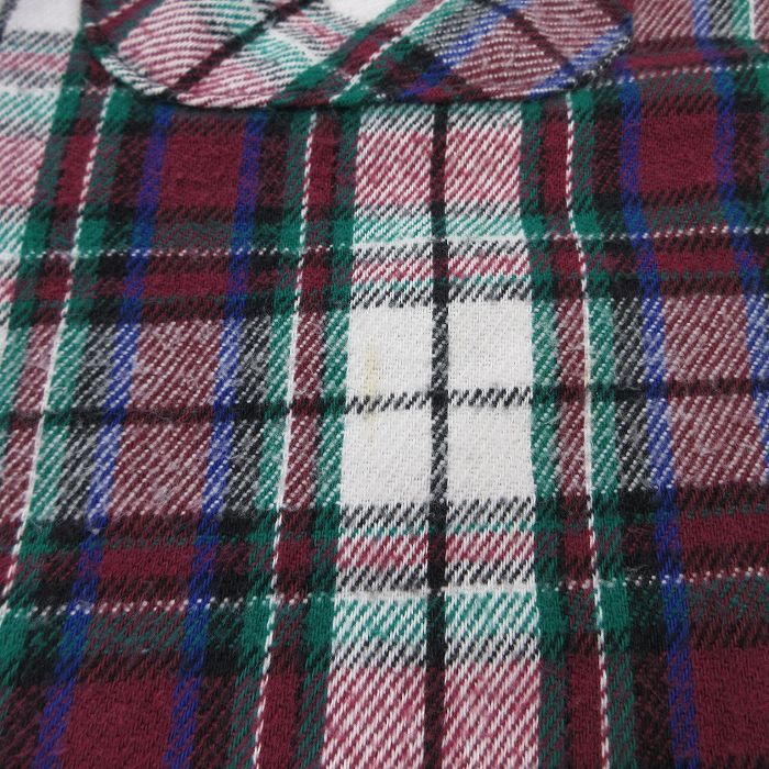 90s ファイブブラザー ネルシャツ ブロックチェック 白黒灰