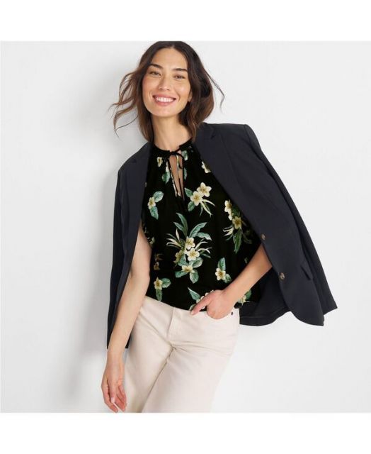 送料無料】 ランズエンド レディース シャツ トップス Women's