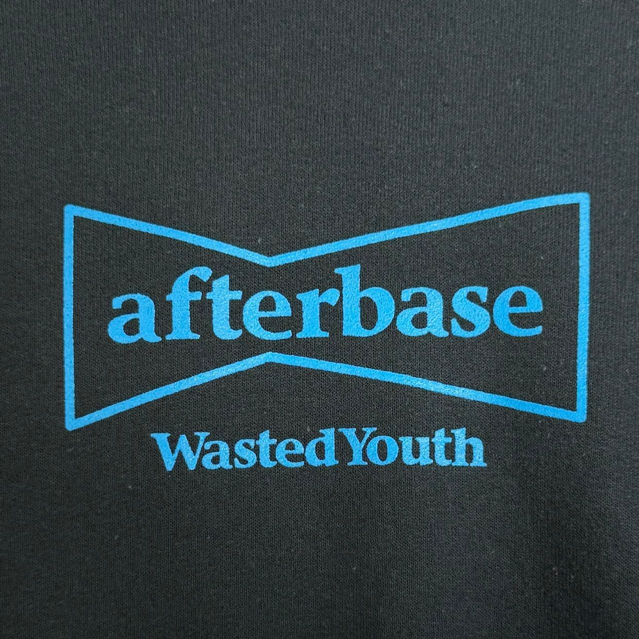 WASTED YOUTH AFTERBASE コラボ アフターベース プリント パーカー プルオーバー スウェット フーディー ウェステッドユース  ブラック XL  68404A3