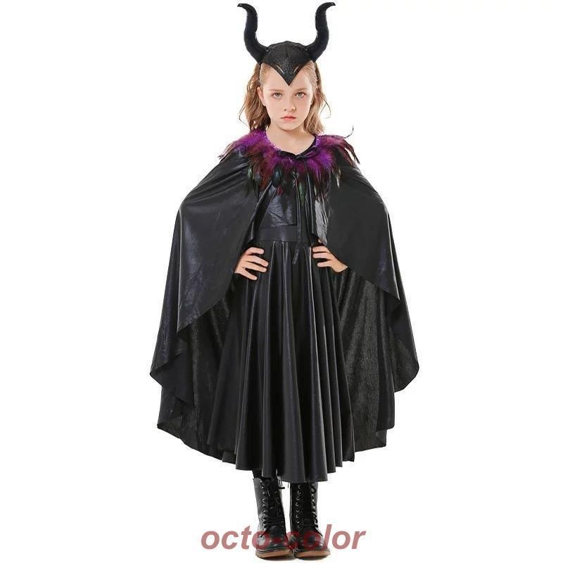  衣装 子供 魔女 コスプレ 子供用 巫女 コスチューム 仮装 イベント 魔法使い こども ワンピース 髪飾り付き 110 120 130 140 cm その他 キッズファッション小物