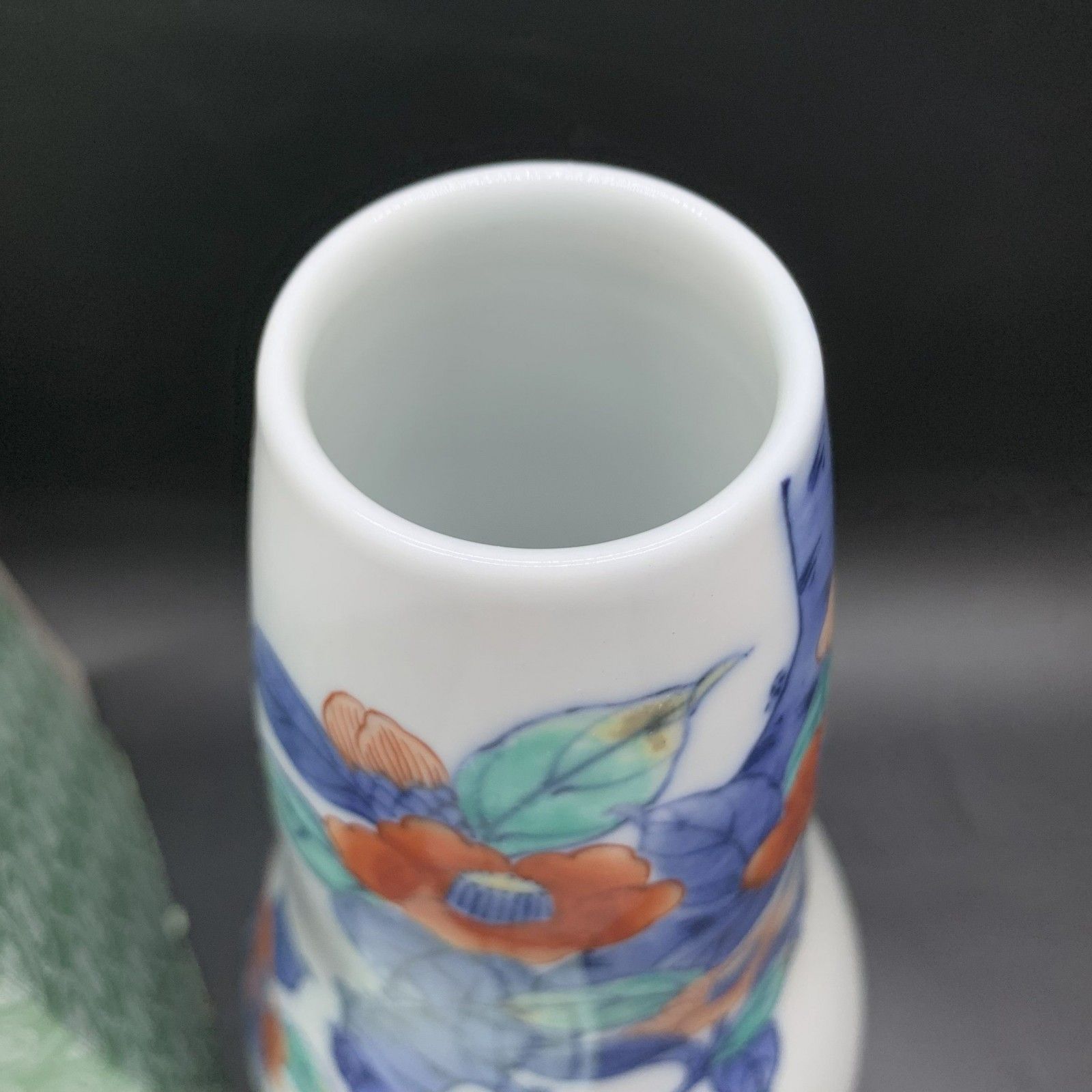 鍋島藩御庭焼 市川光春 栞 辰砂花瓶 共箱 高さ約29㎝ フラワー