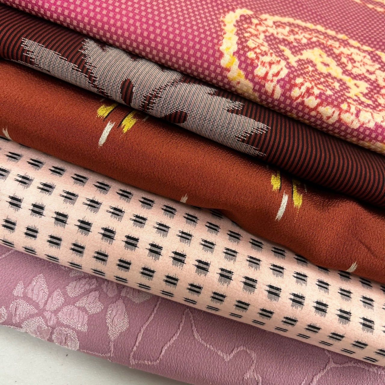 アンティーク 着物 正絹 5着 着物まとめ売り リメイク材料 m-132