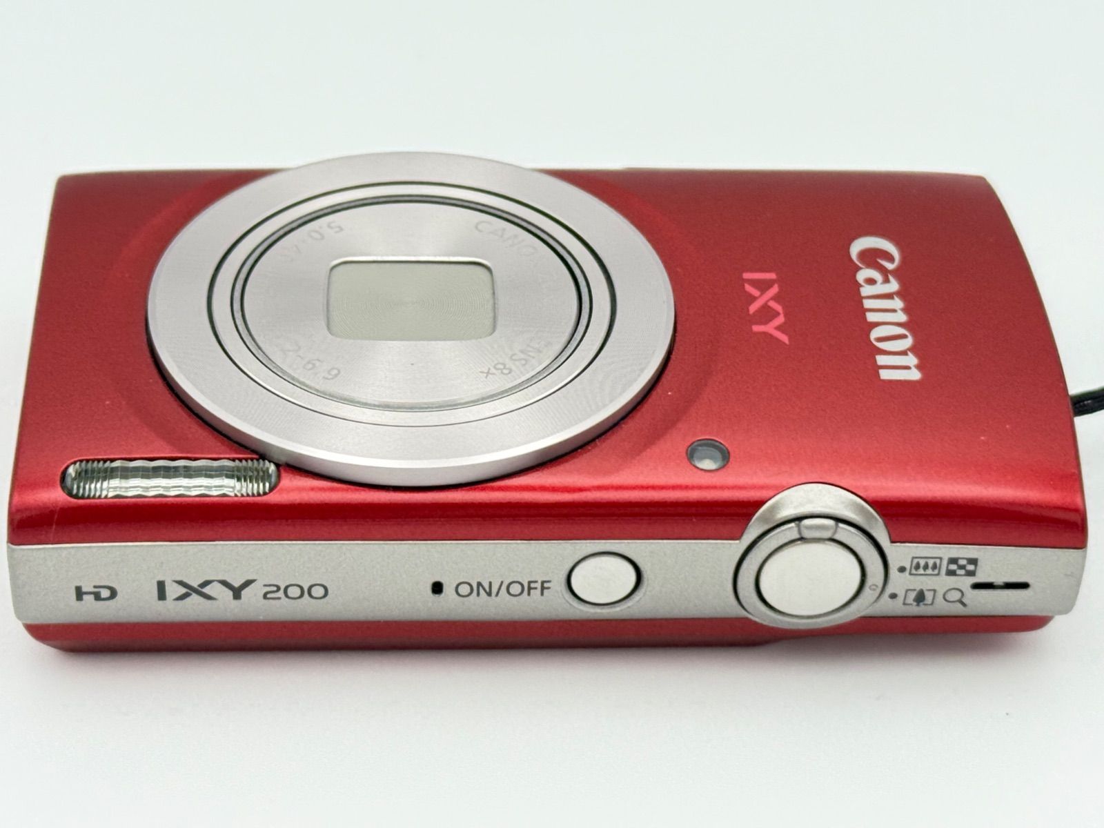 美品】CANON IXY 200 RED ミニーカメラポーチ・SDカード付き 美品】CANON IXY 200 RED ミニーカメラポーチ・SDカード付き