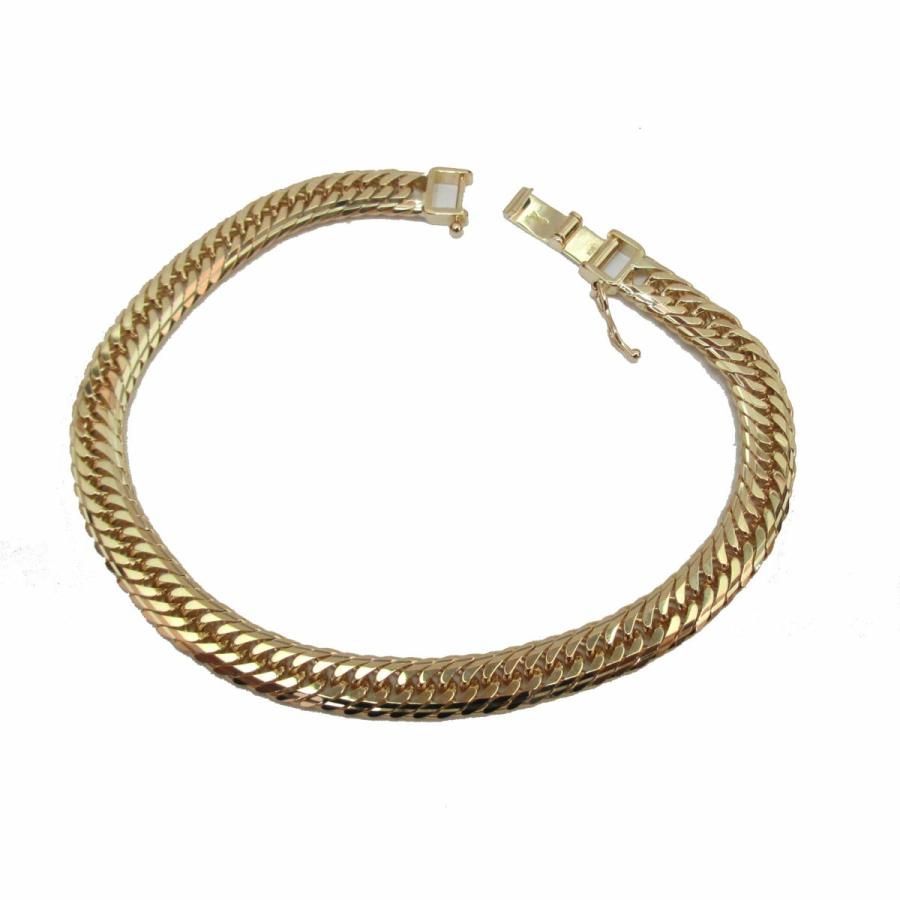 K18喜平ブレスレット 16面トリプルカット mカット K18 16面トリプル