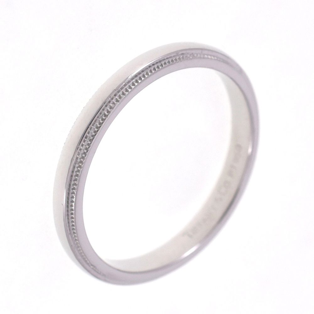 Tiffany&Co.　ティファニー 指輪　リング　ミルグレイン　PT950 TIFFANY&Co. ティファニー Pt950 リング 指輪 ミル打ち 17.5号