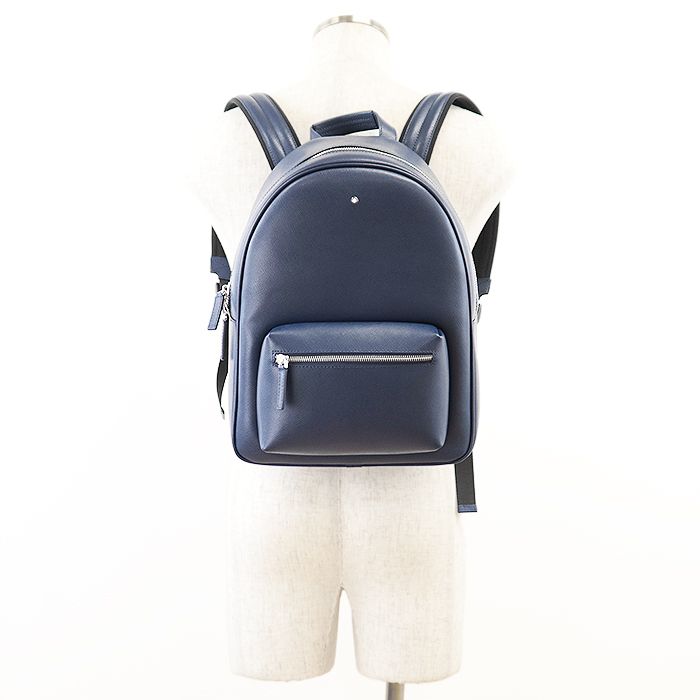 美品】MONT BLANC バックパックナイロンレザーレインカバー付き