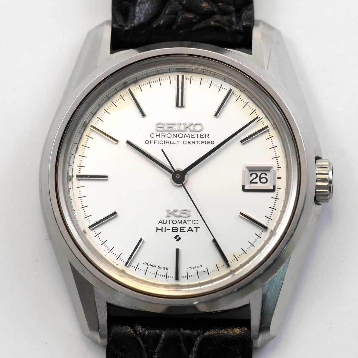 Vintage KING SEIKO セイコー Chronometer hi-beat date 自動巻 Automatic 25J ref.5625-7040 Jan.1971