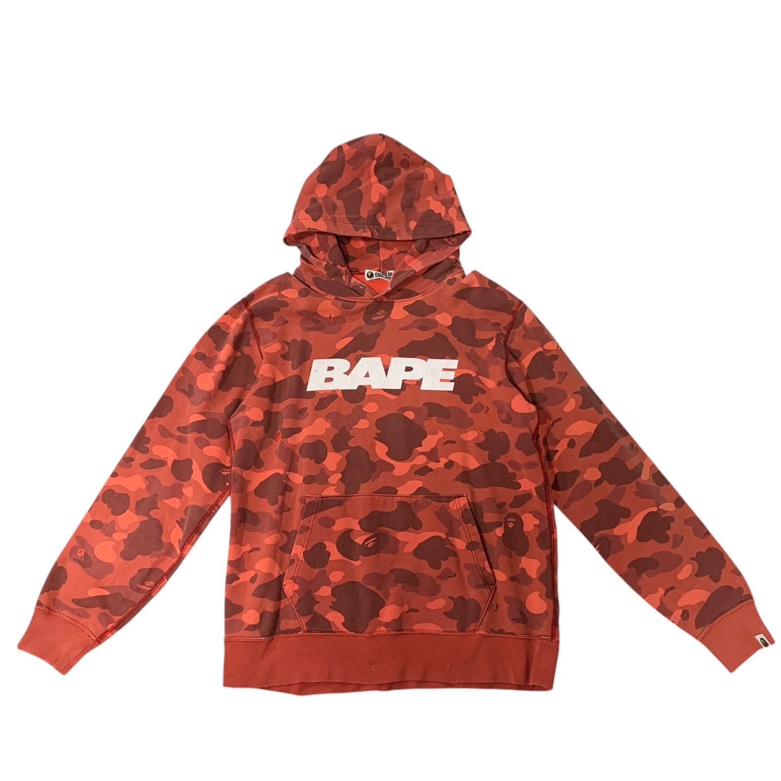 ♪1709 A Bathing Ape エイプ パーカー スウェット レッド XL 