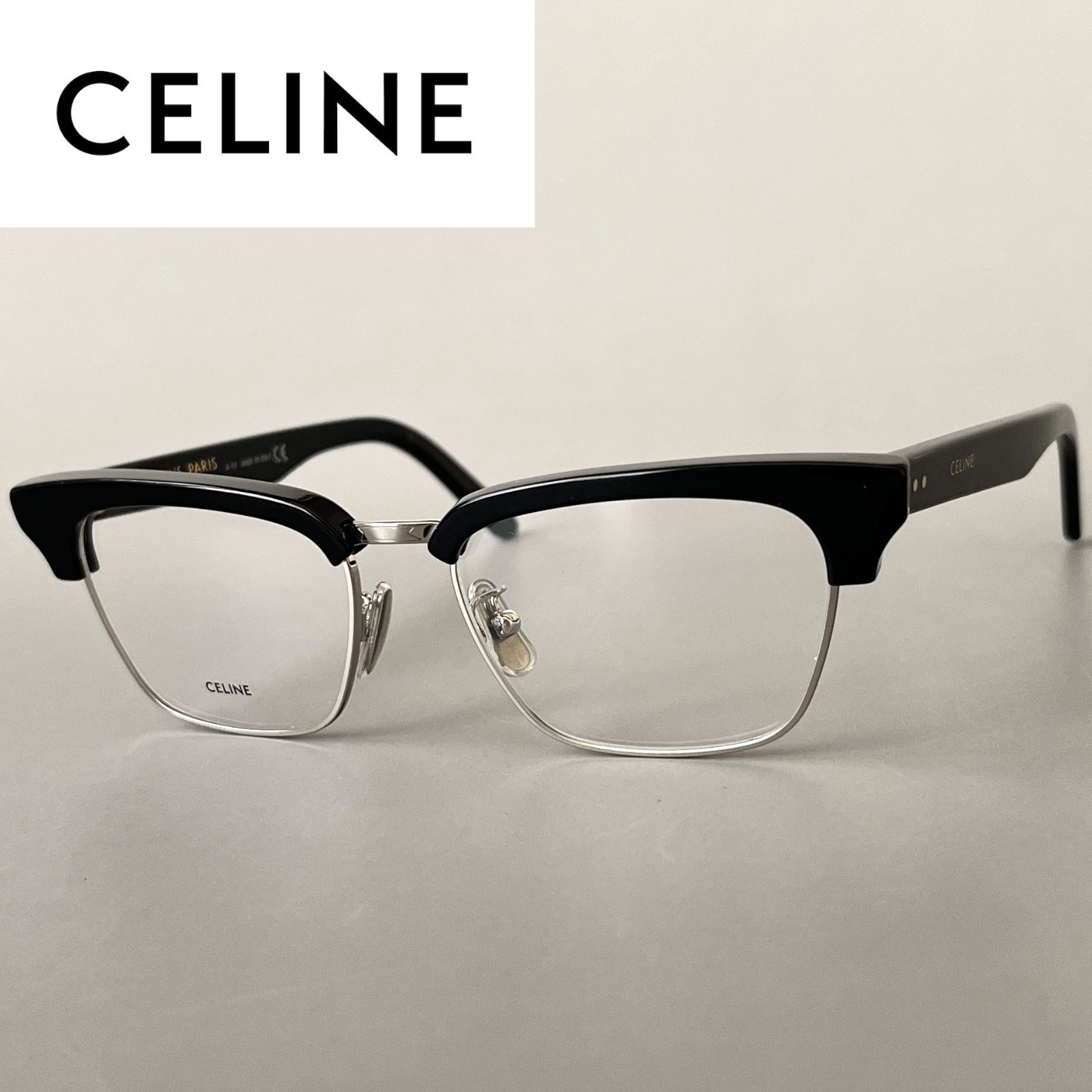 メガネ セリーヌ メンズ レディース サーモントブロー CELINE ブラック ...