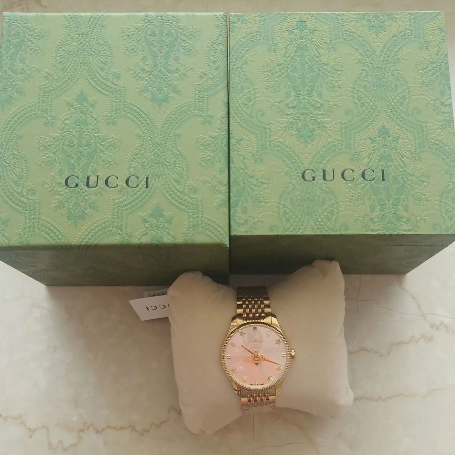 GUCCI 時計 ゴールド 希少】GUCCI グッチ 腕時計 102 ミニG ゴールド レディース