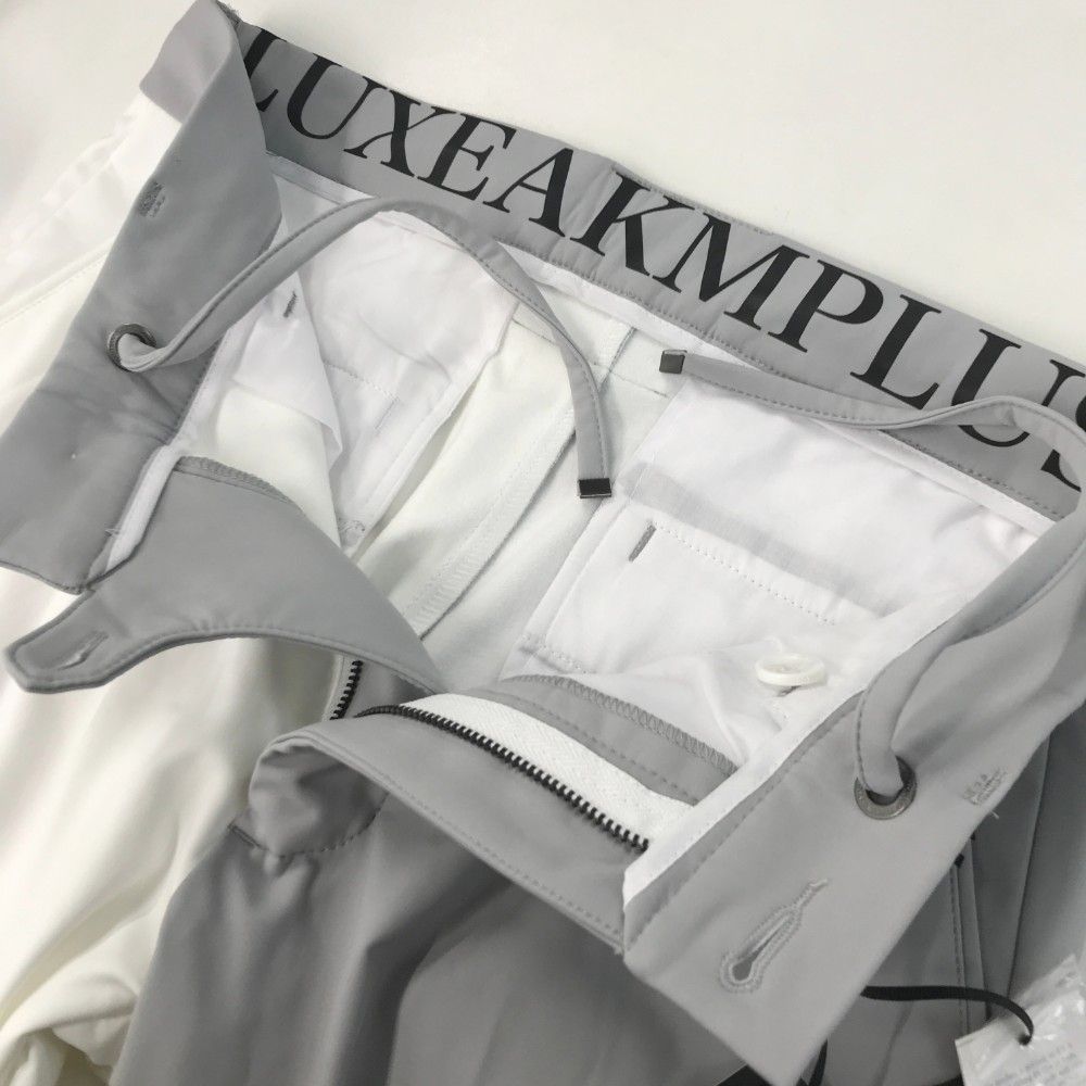 サイズ：M LUXEAKMPLUS リュクスエイケイエムプラス  裏起毛 ストレッチパンツ バイカラー グレー系 [240101423573] ゴルフウェア メンズ ストスト サイズ：M LUXEAKMPLUS リュクスエイケイエムプラス 裏起毛