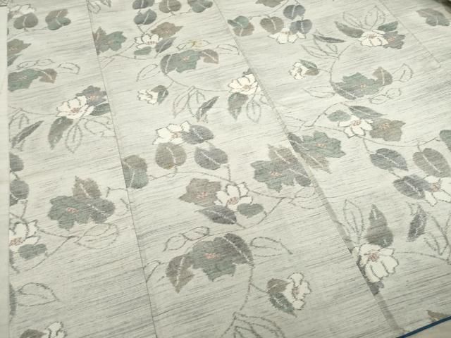 平和屋着物○上質な紬 花蔦草文 やまと誂製 正絹 逸品