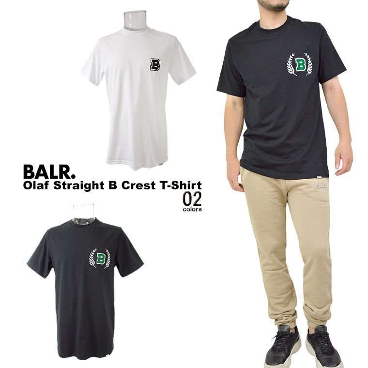BALR ボーラー Olaf Straight B Crest T-Shirt 半袖Tシャツ 希少 BALR ボーラー Olaf Straight B Crest T-Shirt 半袖Tシャツ 希少