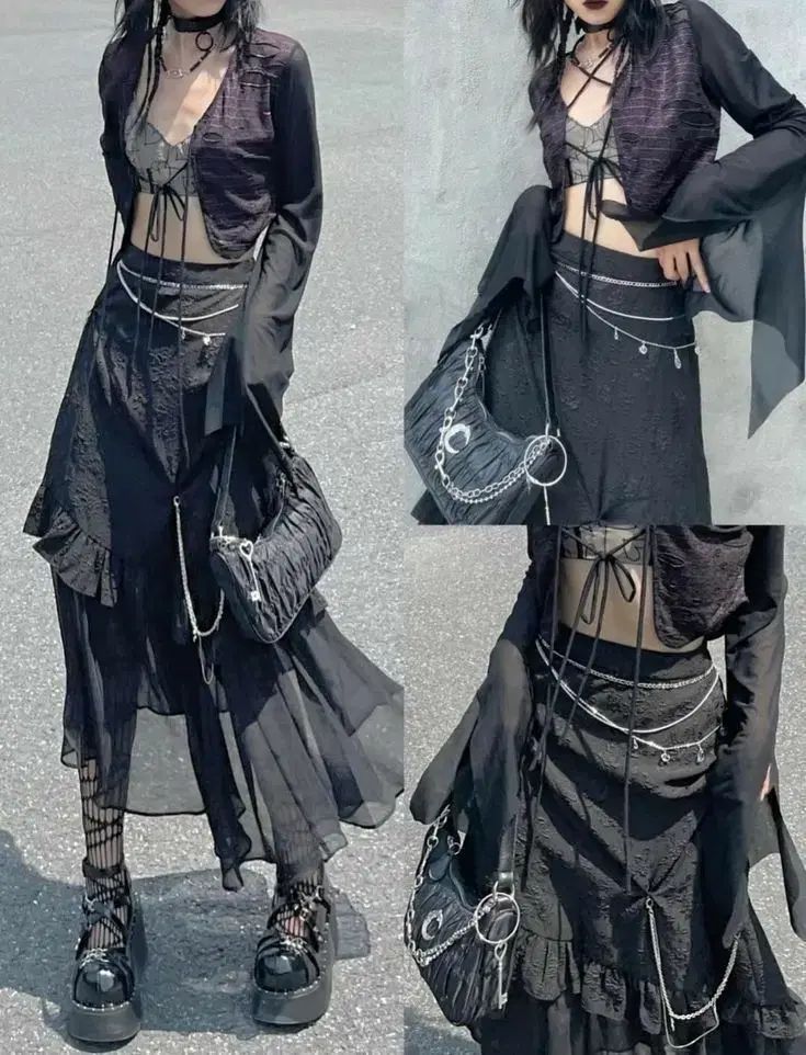 多機能な 9着 ヴィンテージ ゴス パンク Y2k 森ガール 服セット ラッキー