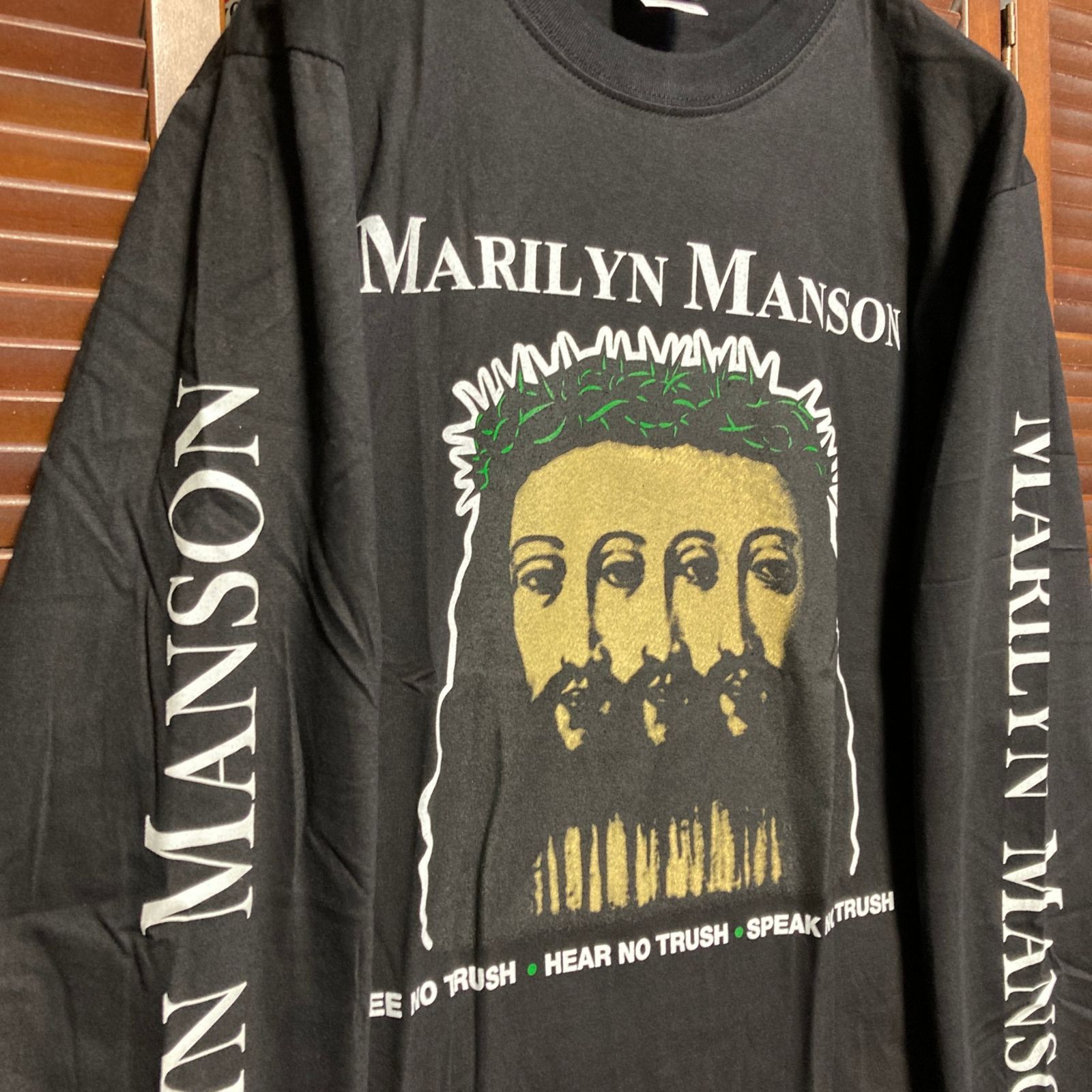 長袖 Tシャツ ロンT マリリンマンソン MARILYN MANSON 黒