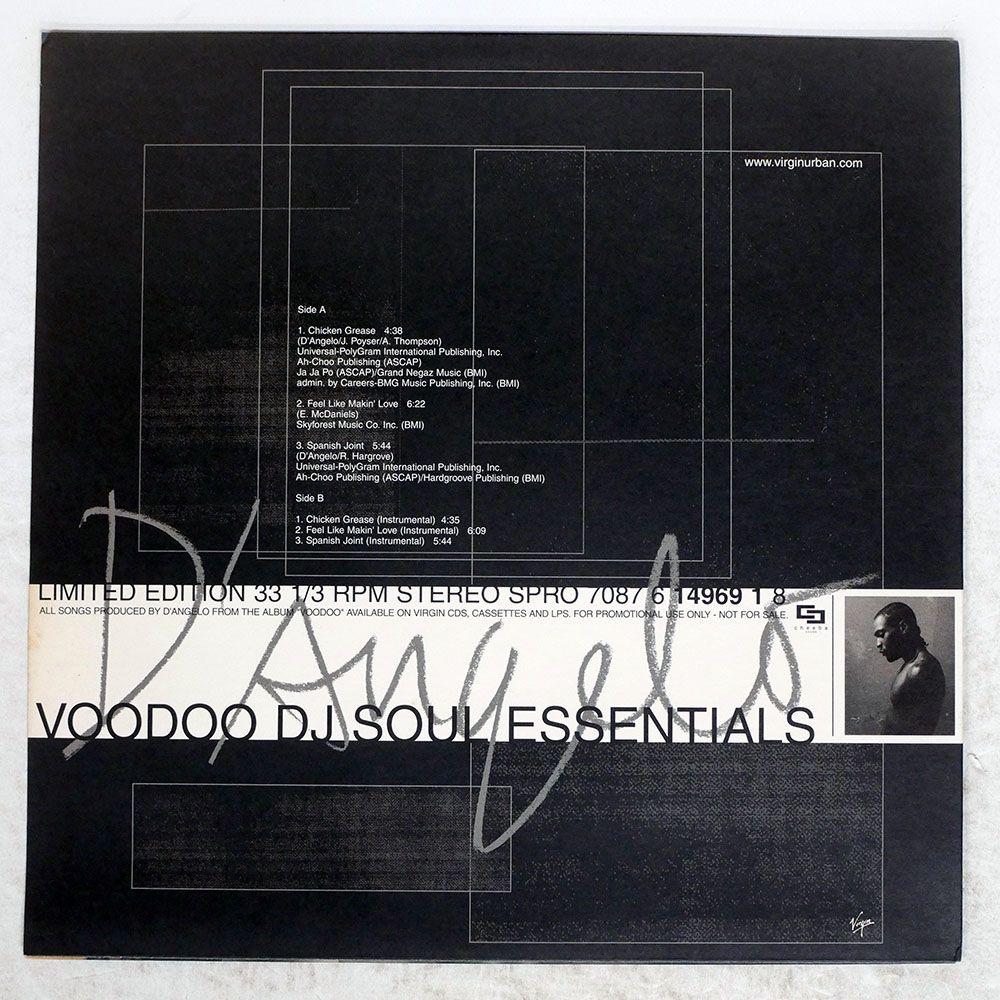 見本盤 US盤 D'ANGELO/VOODOO DJ SOUL ESSENTIALS/VIRGIN