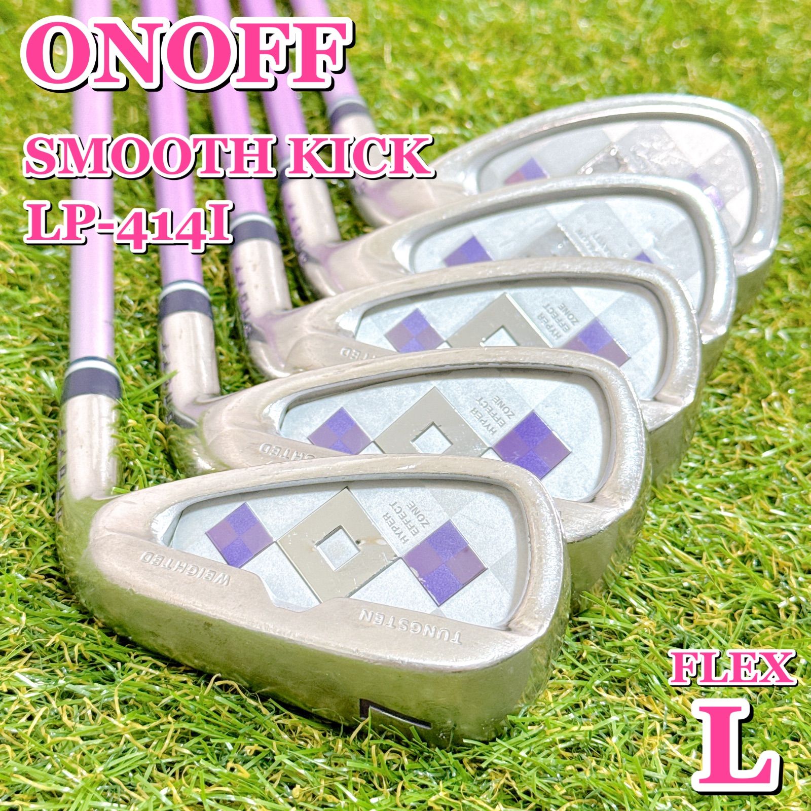 ONOFF SMOOTH KICK LP-414I オノフ グローブライド アイアンセット 5本 カーボン フレックスL レディースゴルフクラブ 女性 シニア 右利き K034