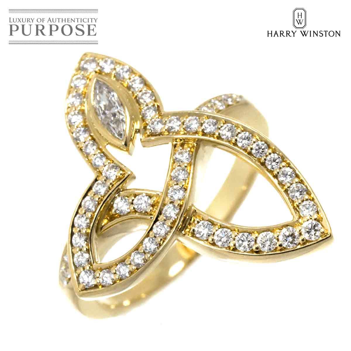 ハリー ウィンストン HARRY WINSTON リリークラスター 8号 リング ダイヤ K18 YG 750 Lily cluster  Ring【証明書付き】 90238689 - メルカリ