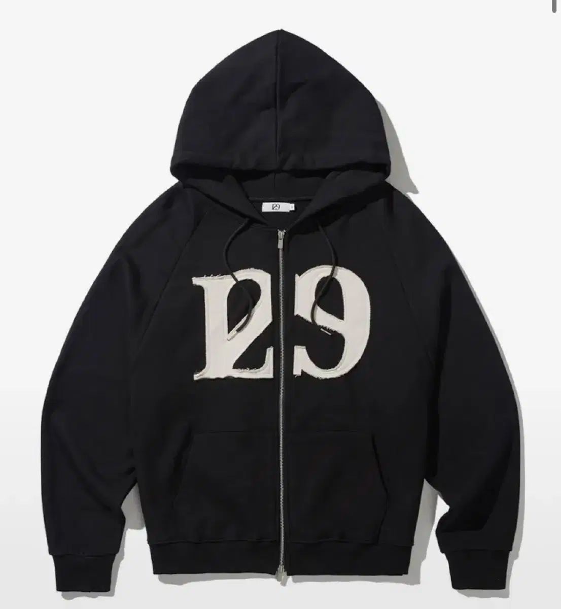 ILLIGO ブラック ジップアップフーディ M 送料無料【ILLIGO】Patch Hooded Zip-Up 韓国ファッション- 6 色