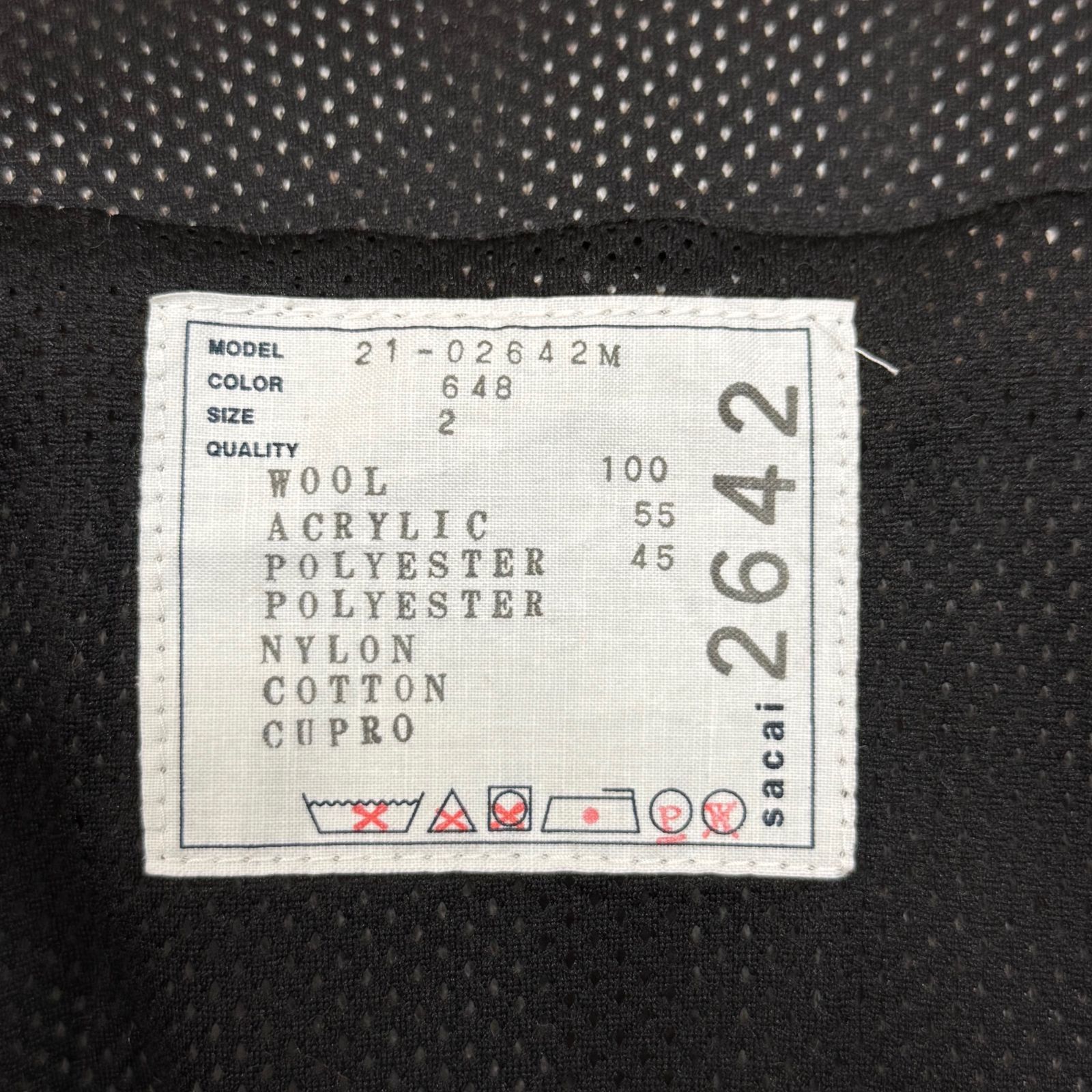 sacai 21aw 02642M リバーシブルフリースブルゾン