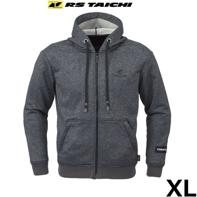 RSタイチ RSJ352 コーデュラ フーディ CHARCOAL XLサイズ CORDURA混紡ニット CEプロテクター装備