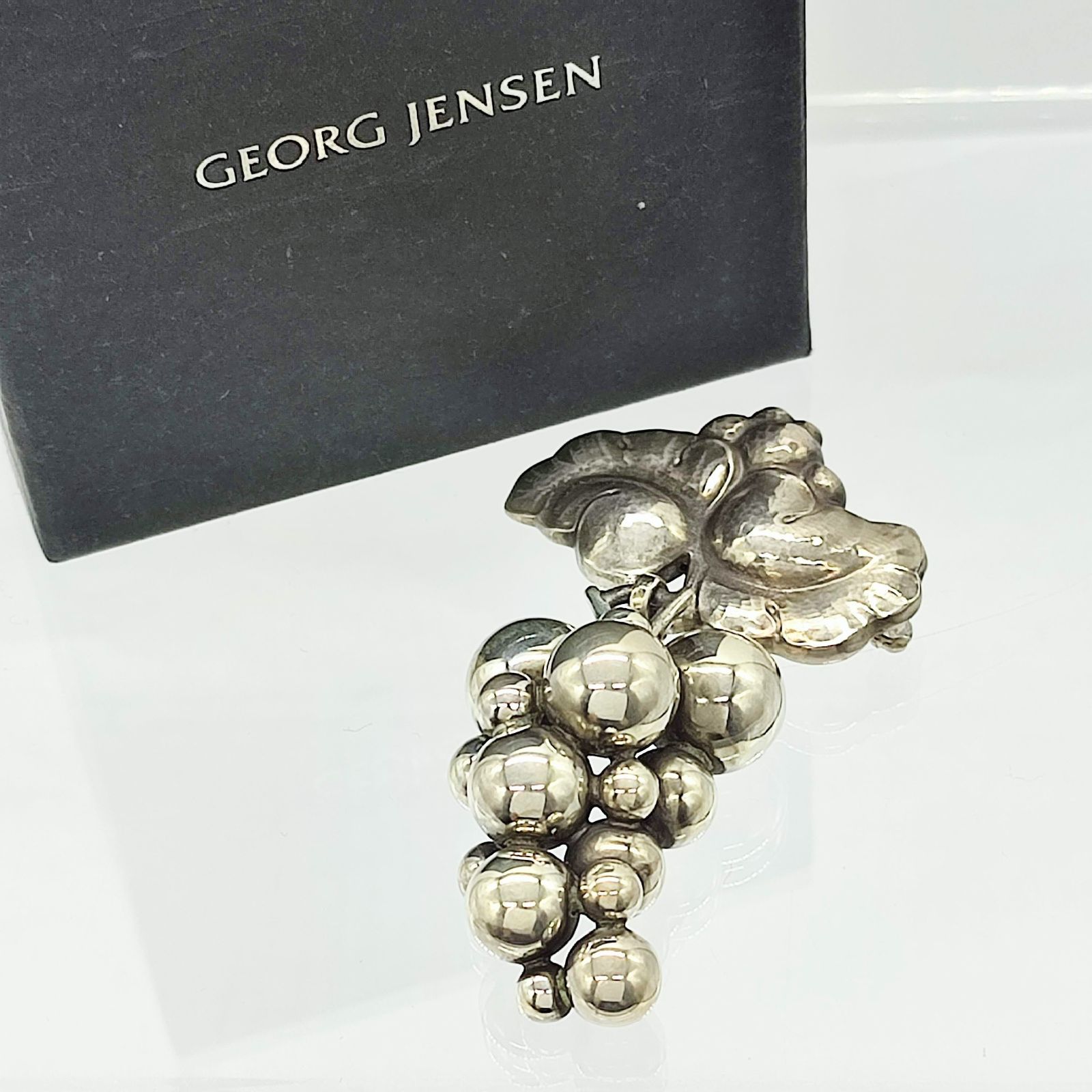 美品】Georg Jensen ジョージジェンセン 葡萄デザインピン