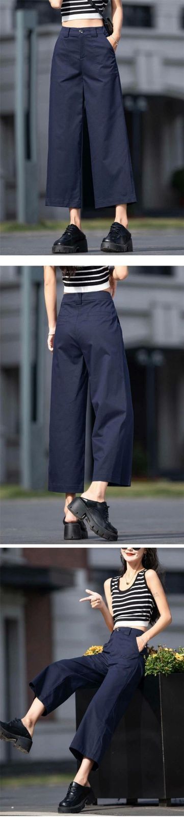 パンツ ロングパンツ レディース 九分丈パンツ ワイドパンツ 九