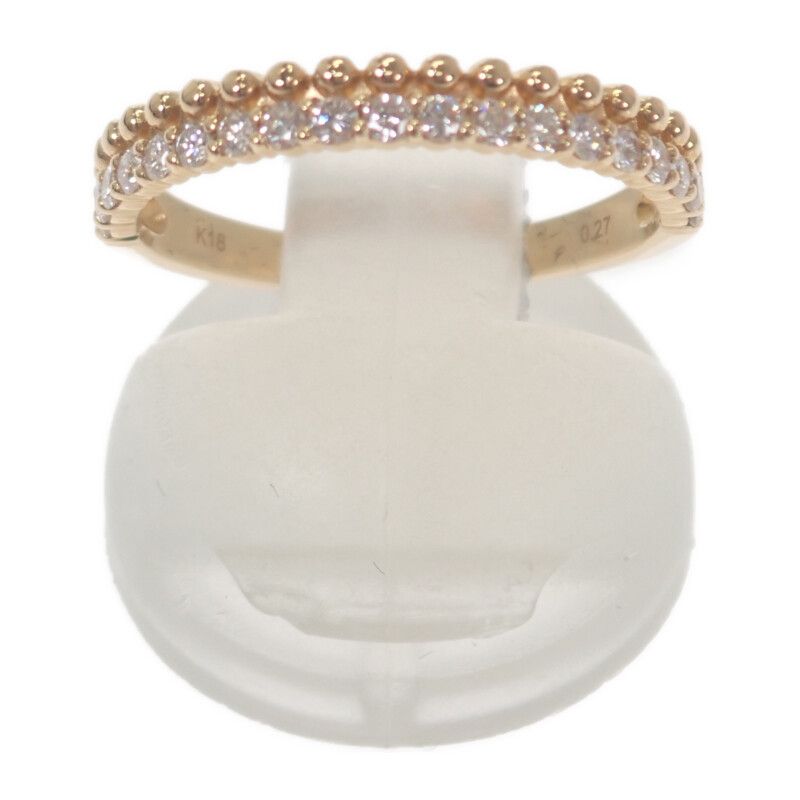 デザインジュエリー ハーフ リング 指輪 K18YG イエローゴールド 12号  