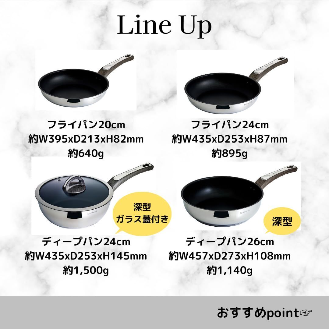 【人気商品】お手入れ簡単 フッ素樹脂加工 KVFP20 ステンレスフライパン20cm ケヴンハウン KEVNHAUN