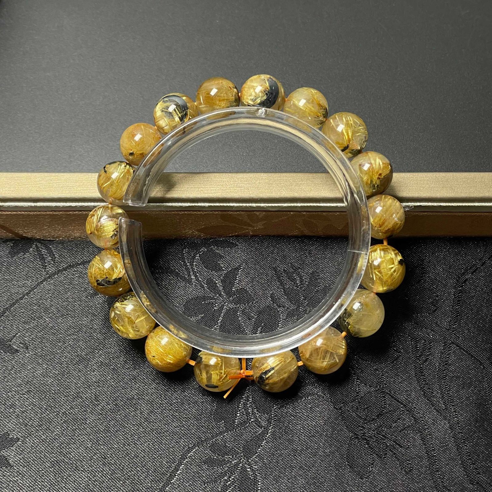 上品 EU製 ☆太陽花タイチンルチル☆黄金針水晶 金運 開運