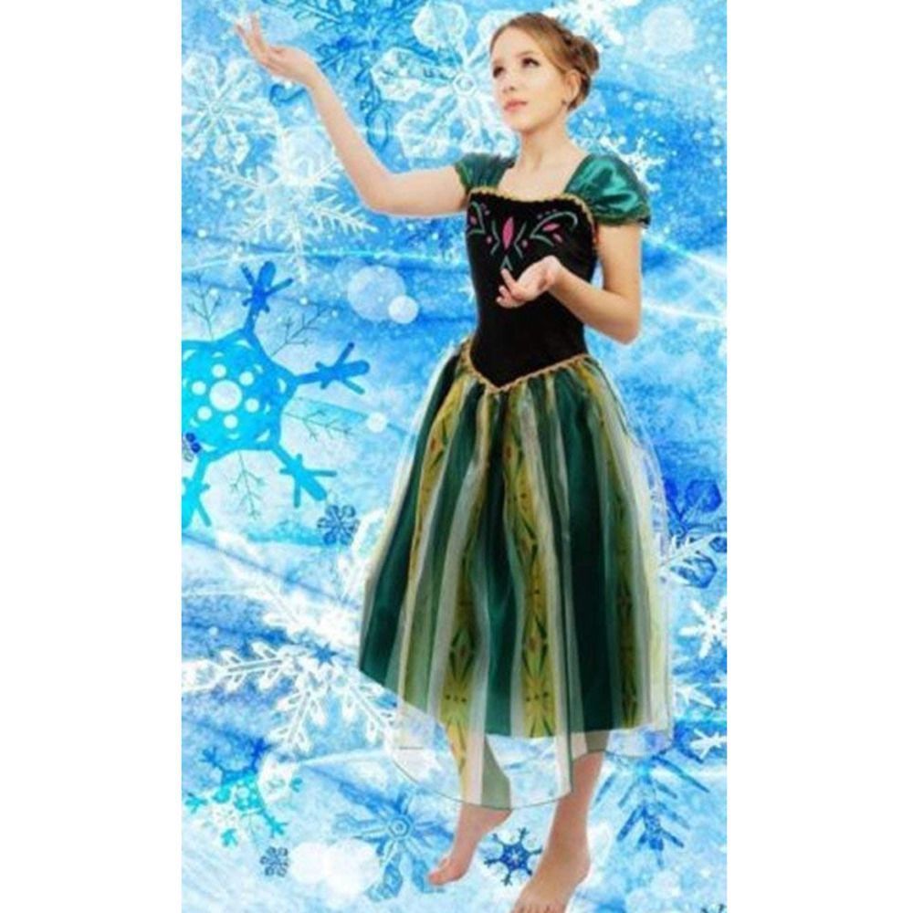 アナと雪の女王 コスチューム アナドレス プリンセスアナ 大人用 戴冠