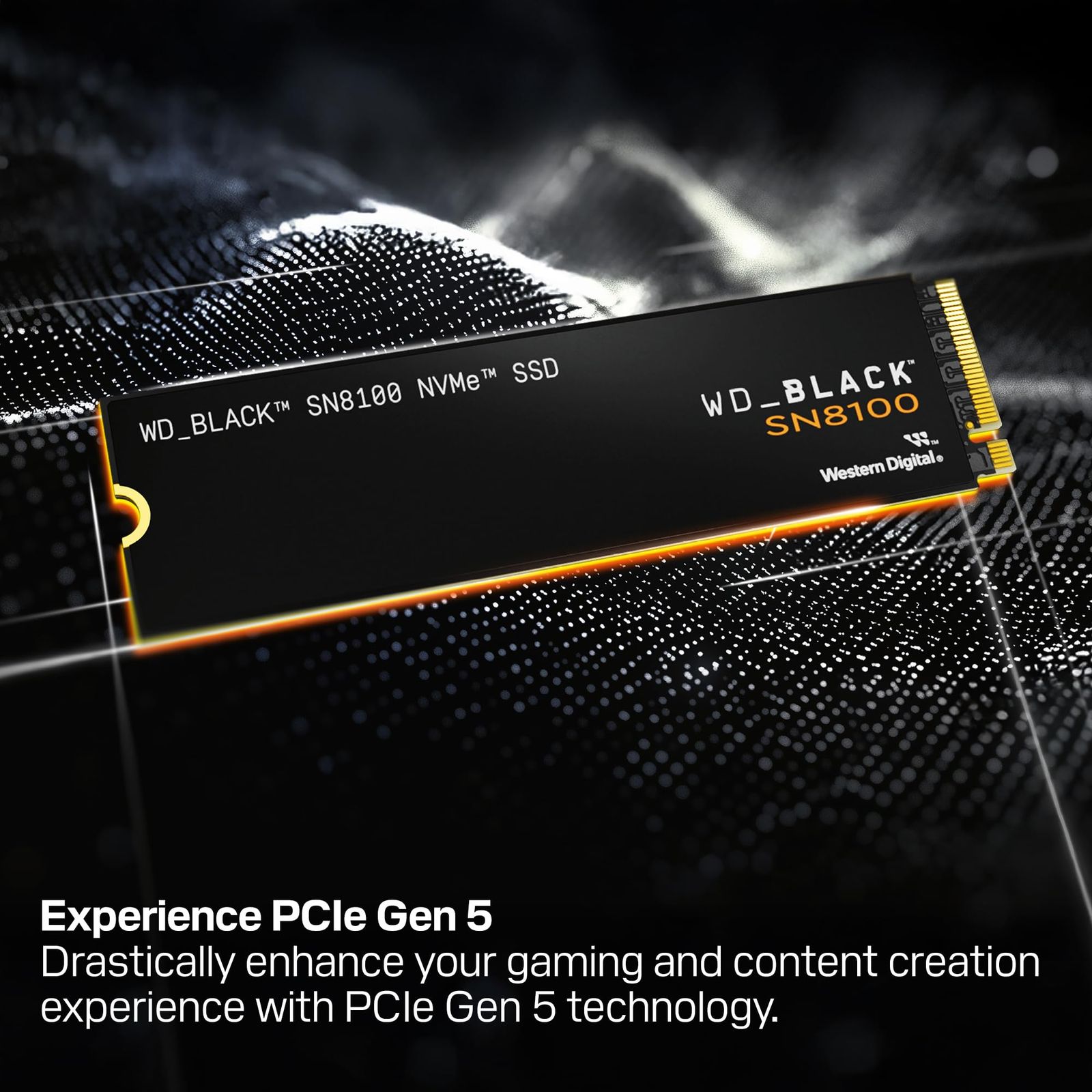 WD_BLACK 1TB SN8100 NVMe 内蔵ゲーミングSSD ソリッドステートドライブ - Gen 5 PCIe 5.0x4 M.2 2280 最大14 900MB|秒 - WDS100T1X0M ブラック 1TB