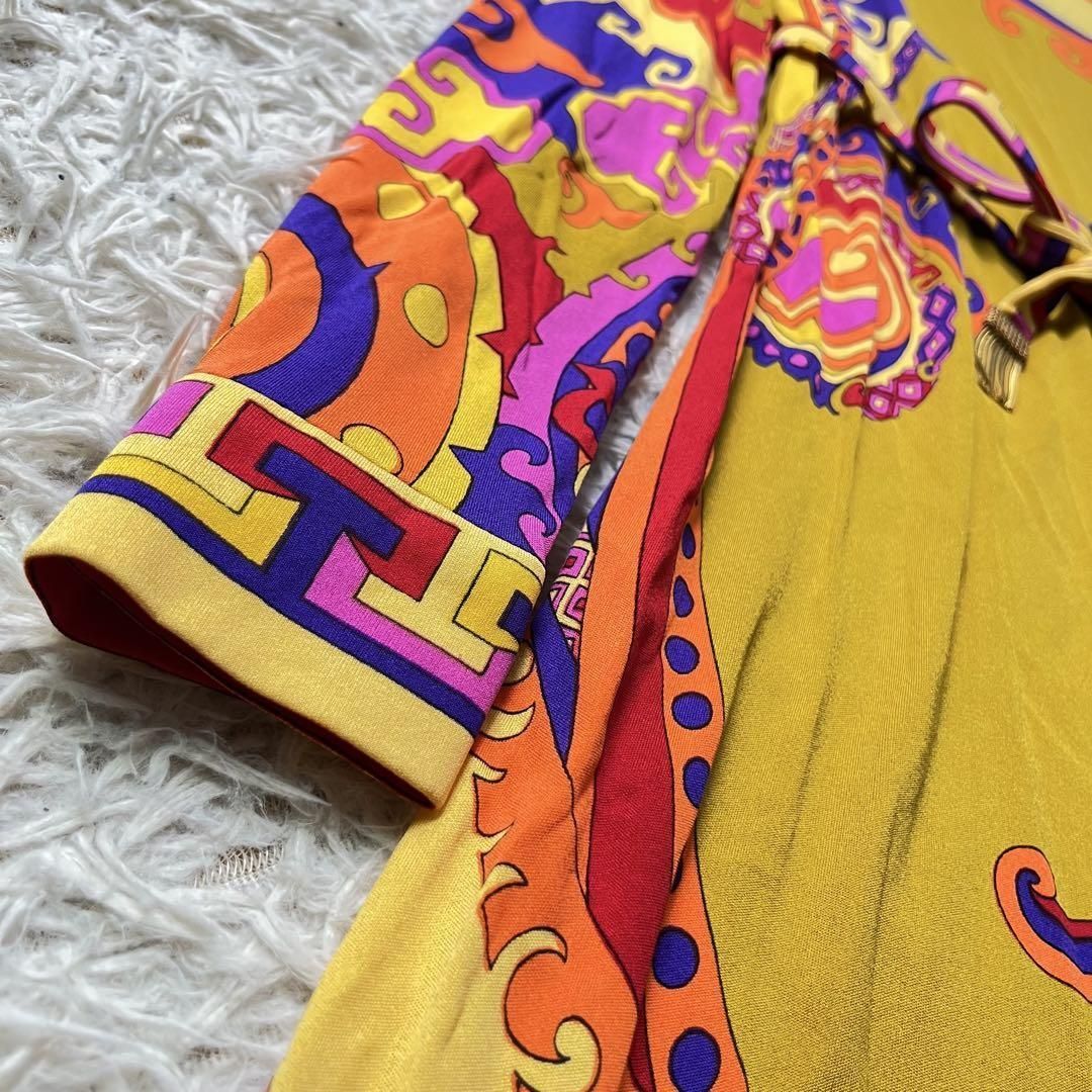 天然シルク】LEONARD FASHION レオナール 長袖ロングワンピース 2 M