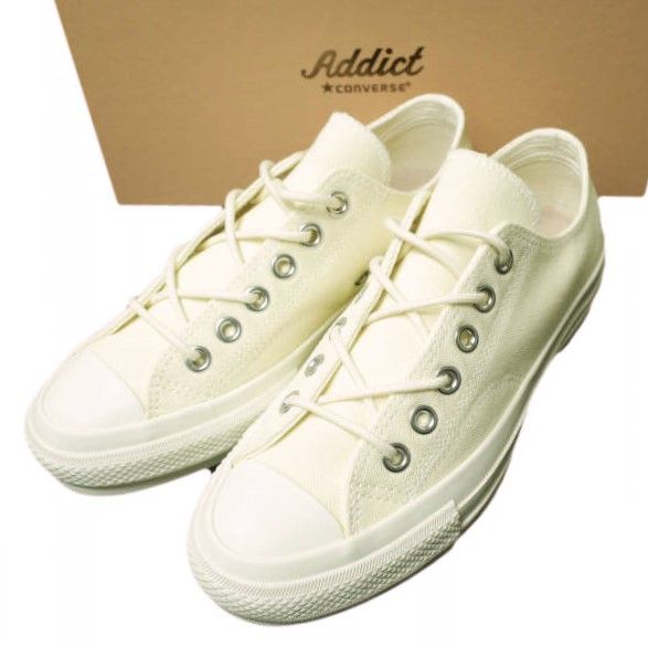 CONVERSE ADDICT コンバースアディクト CHUCK TAYLOR CANVAS OX チャックテイラー キャンバス オックス 1AD250 US4.5 23cm OFF WHITE スニーカー シューズ g22156