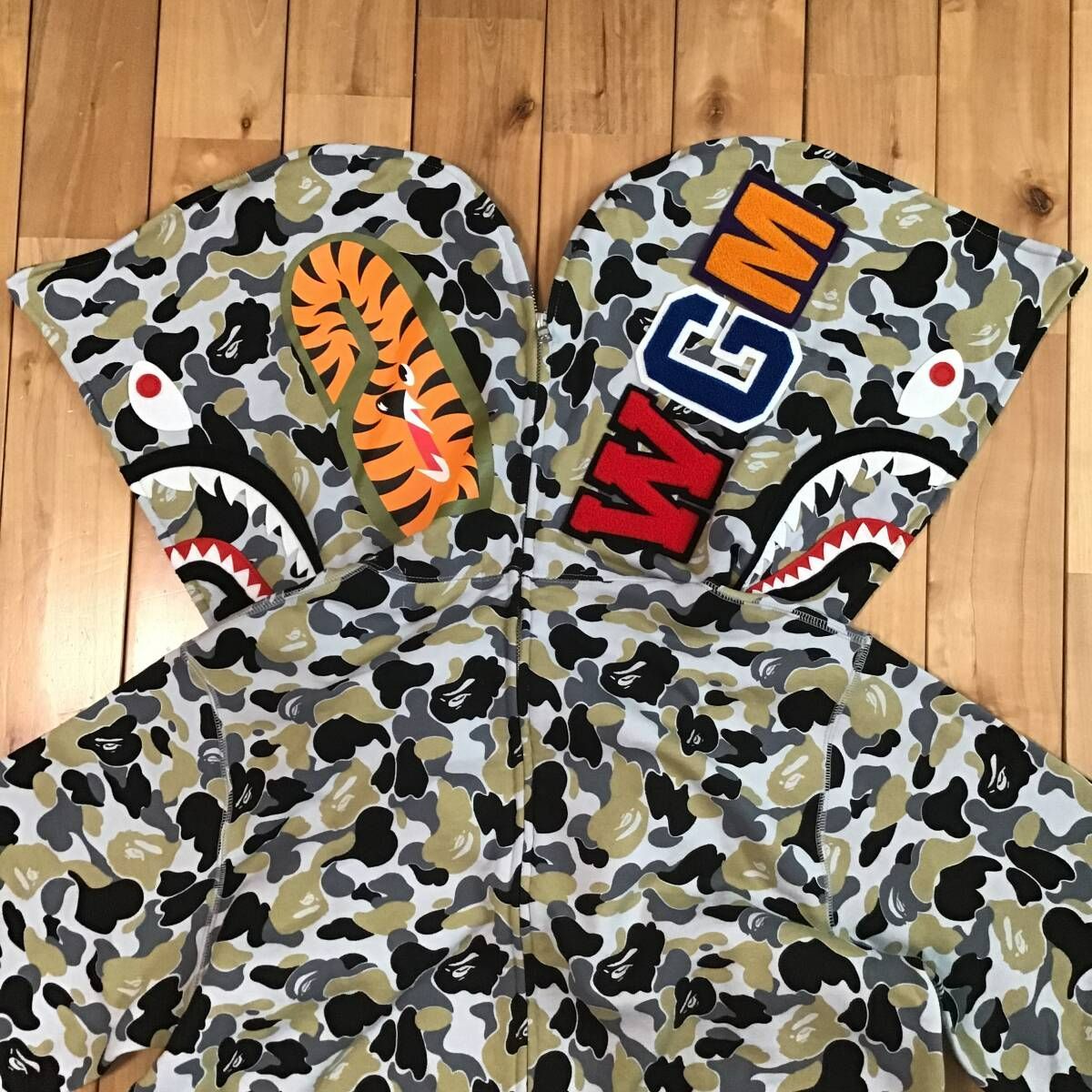 ☆銀座限定☆ GINZA STORE CAMO Separate shark full zip hoodie L 
