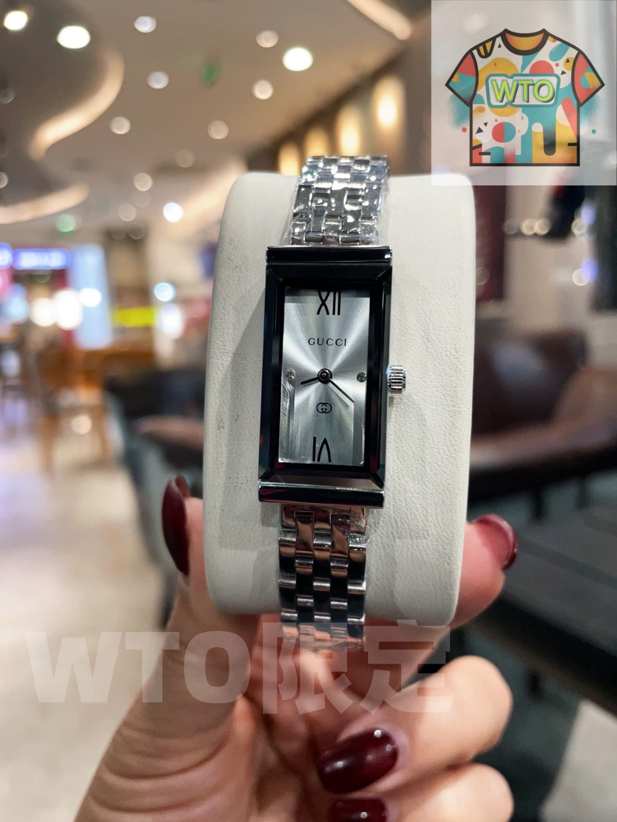 GUCCI 腕時計　箱付き 今日WTO】Gucci グッチ G-フレーム シリーズ エレガントな長方形