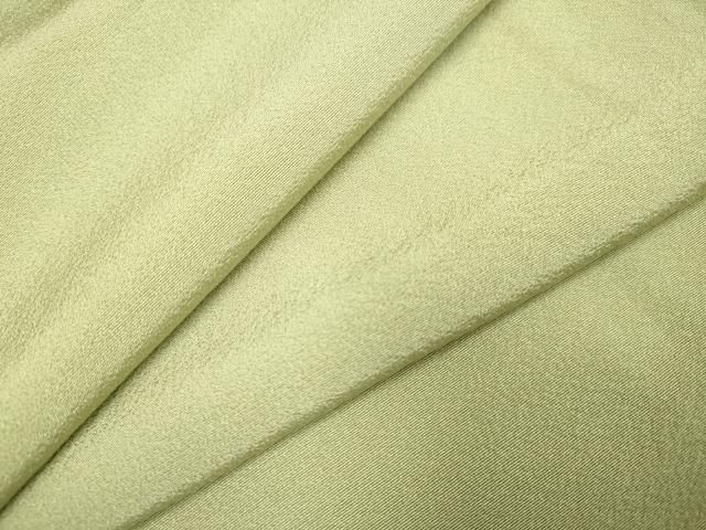 平和屋着物▽上質な色無地 単衣 メロンイエロー色 正絹 逸品 DAAT4426du