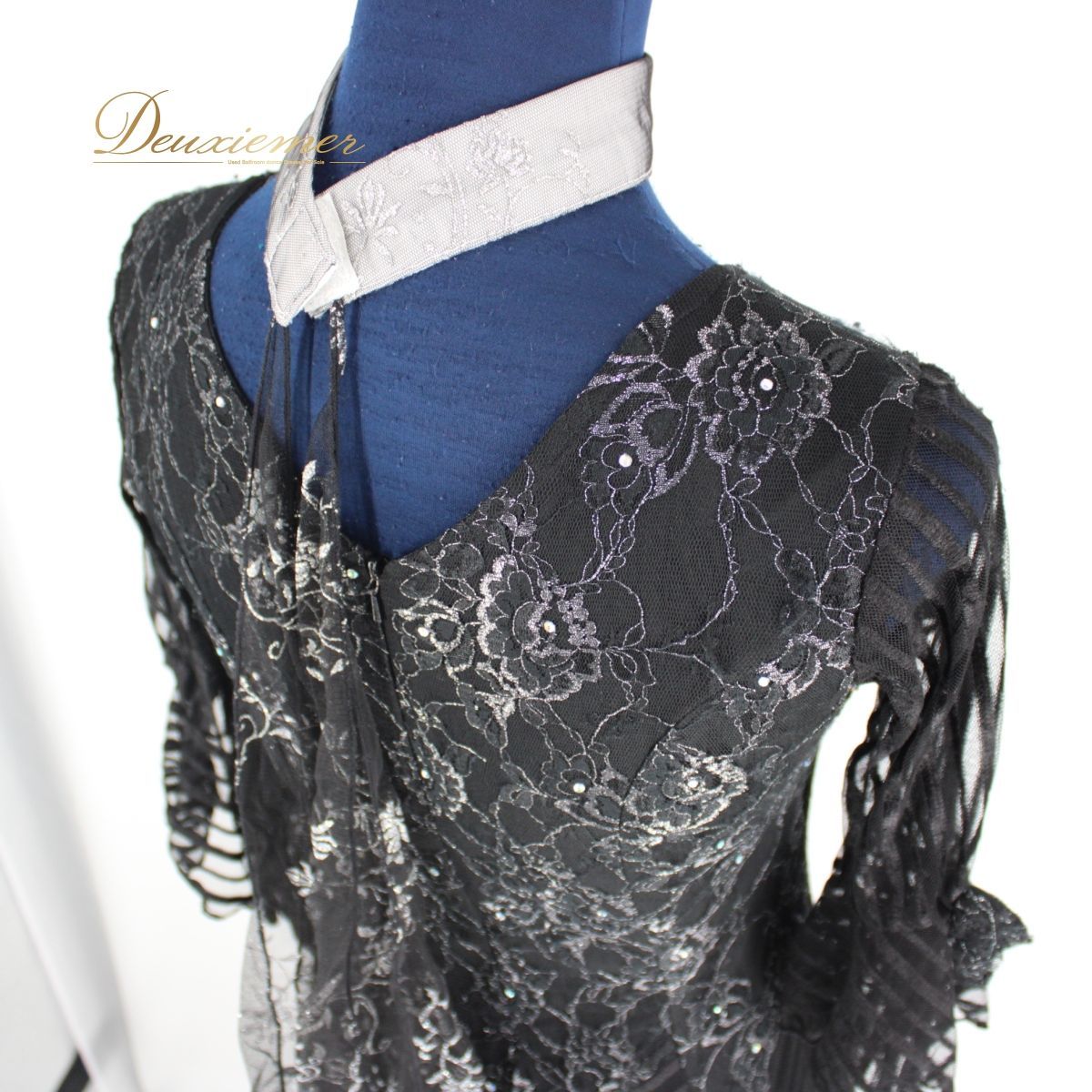 【社交ダンス衣装】ブラック prima boutique ワンピース ドレス 黒 社交ダンス衣装】ブラック prima boutique ラテン ドレス 黒 白