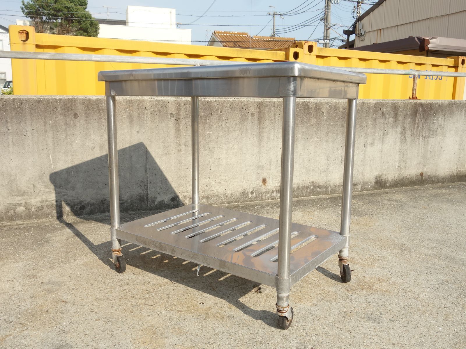 【中古】K▼タニコー 業務用 厨房 作業台 棚 ステンレス (Fe2008) 中古】K▽タニコー 業務用 厨房 作業台 棚 ステンレス 幅900×奥行600