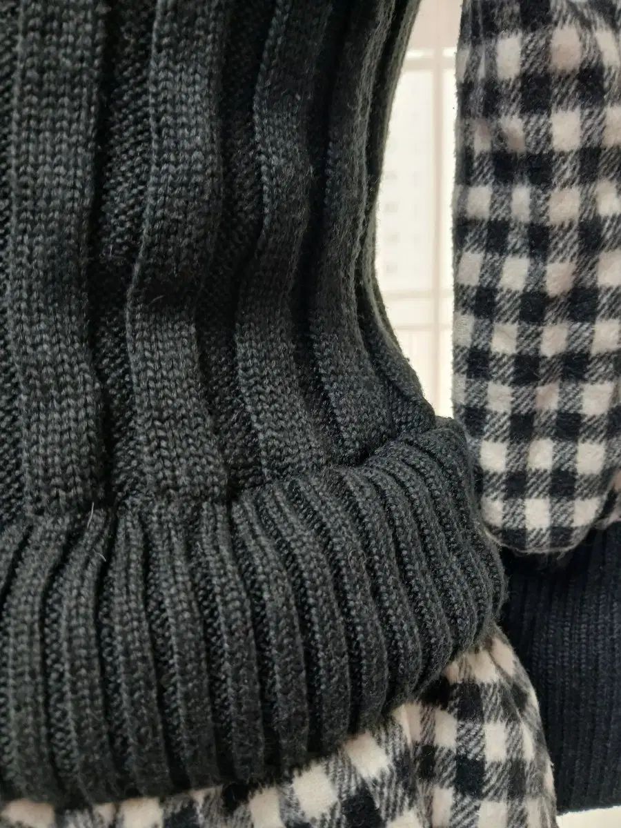 チェック ニット ワンピース チェックフレアニットワンピース｜evelyn