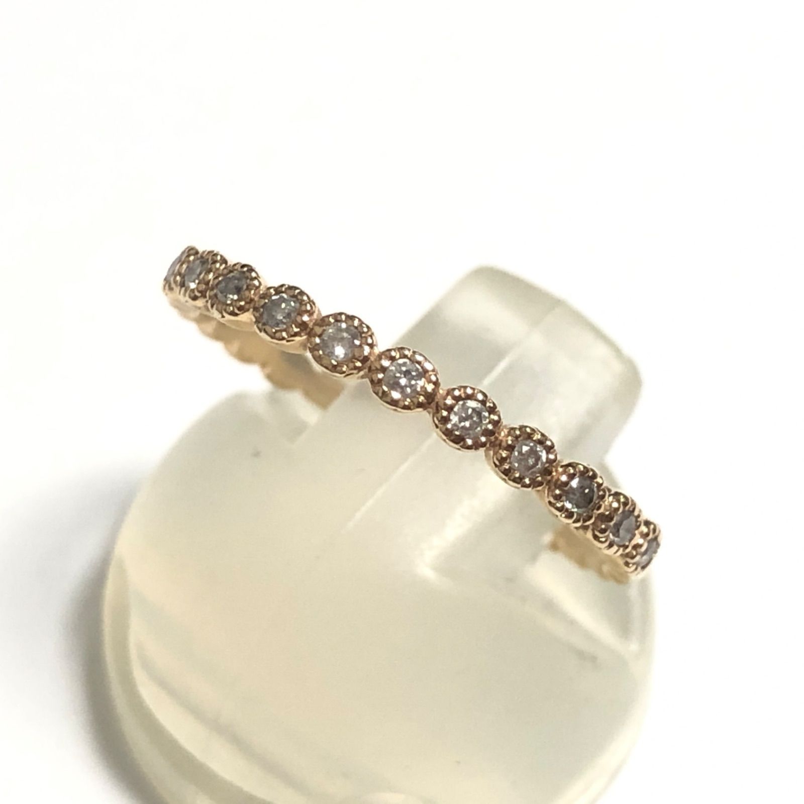 アガット　ダイヤモンドリング　#11 agate アガット K18 PG ダイヤ マリッジリング 11号