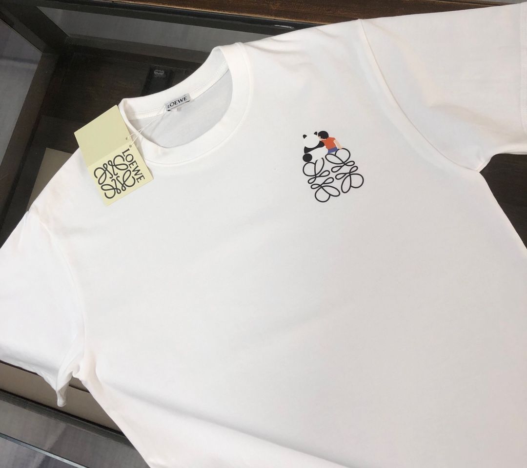 【関税・送料込み】LOEWE ロゴ コットンクルーネック Tシャツ Loewe Logo Cotton-Blend Relaxed-Fit T-Shirt - T-Shirts