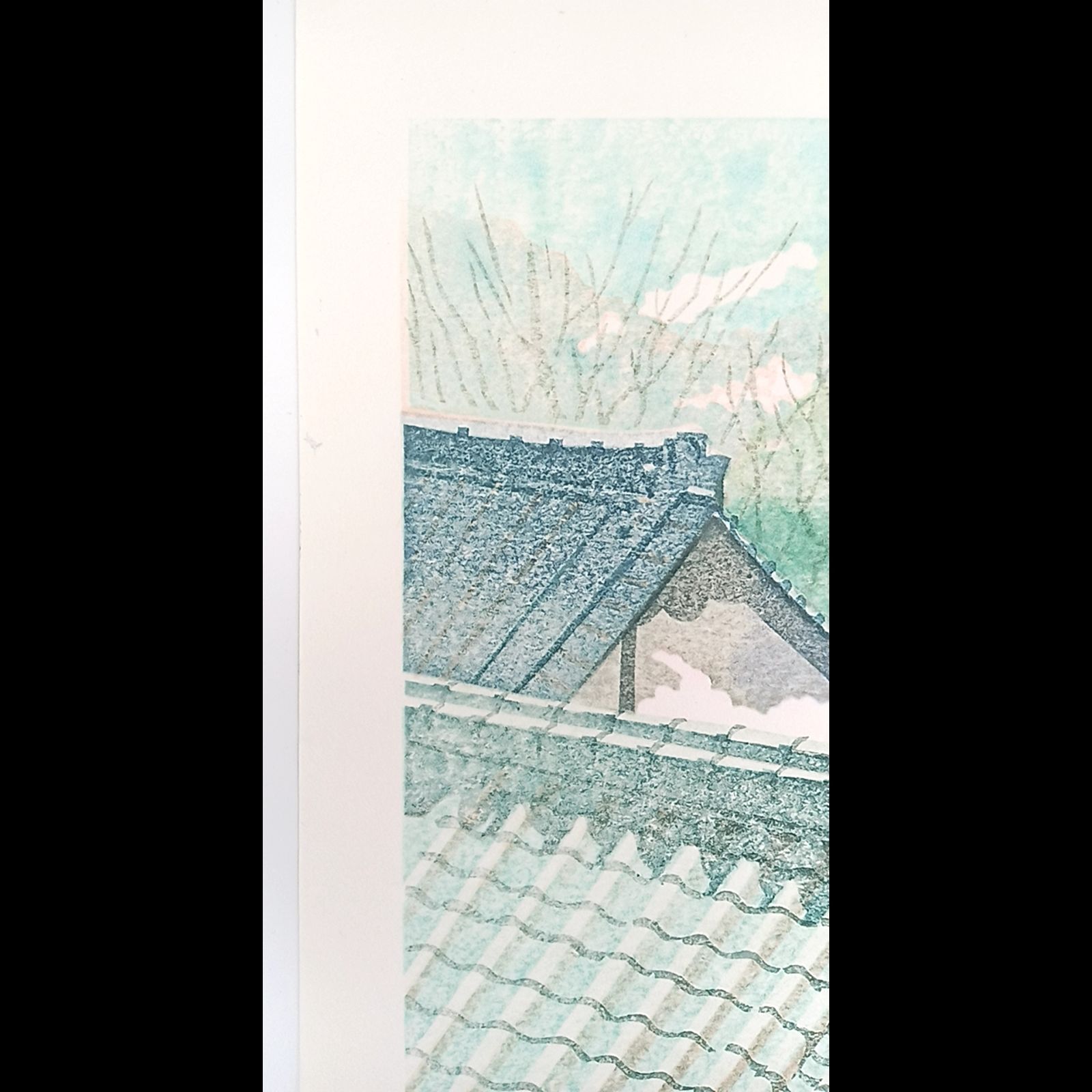 新品】木版画 壬生川純一「春の朝」限定ナンバー付き！ ☆送料無料 