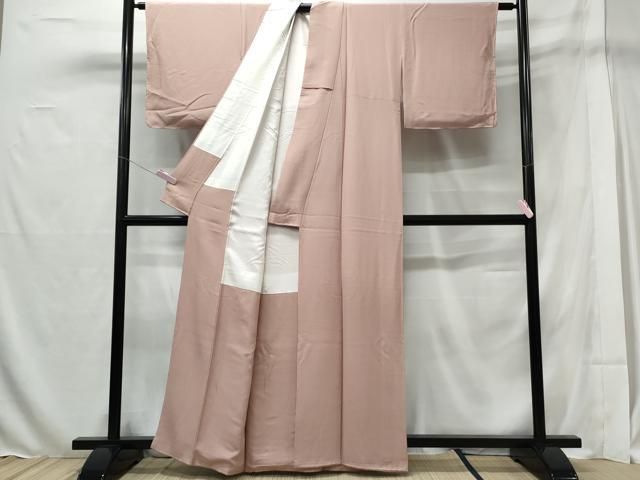 平和屋着物○上質な色無地 万寿菊地紋 麹塵色 正絹 逸品