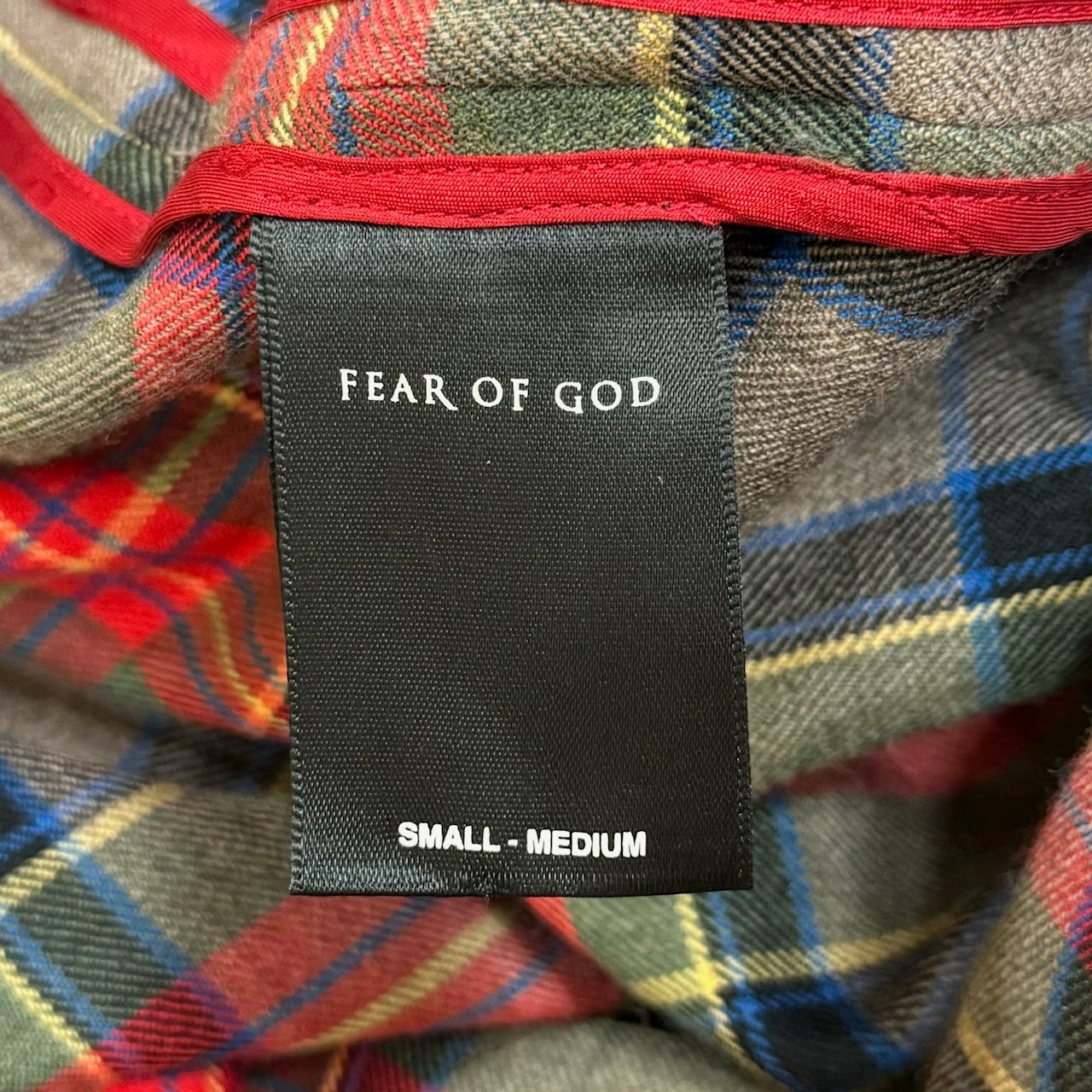 FEAR OF GOD 2017年モデル プレイドウール ツイル ローブ コート FEAR OF GOD 2017年モデル プレイドウール ツイル ローブ コート
