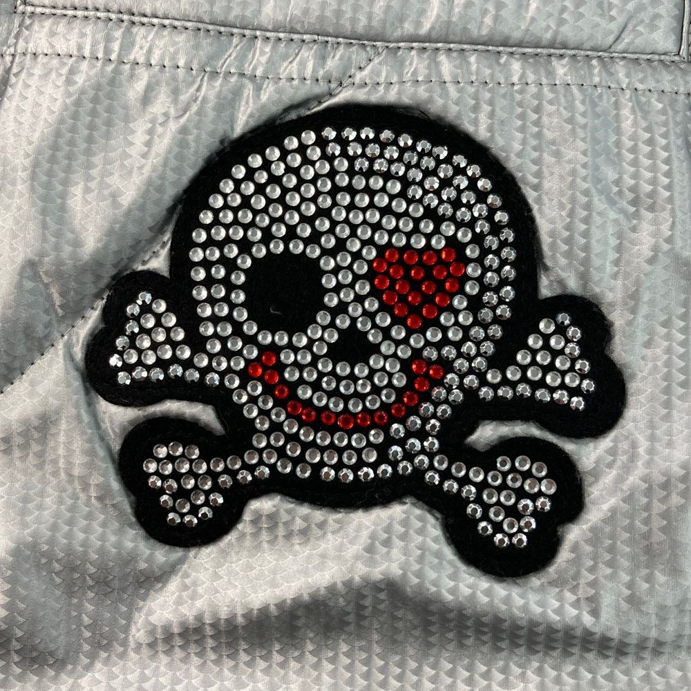 シルエット サイズ 2 DANCE WITH DRAGON ダンスウィズドラゴン 中綿スカート 総柄 シルバー系 240101479691 ゴルフウェア レディース ストスト パンツ