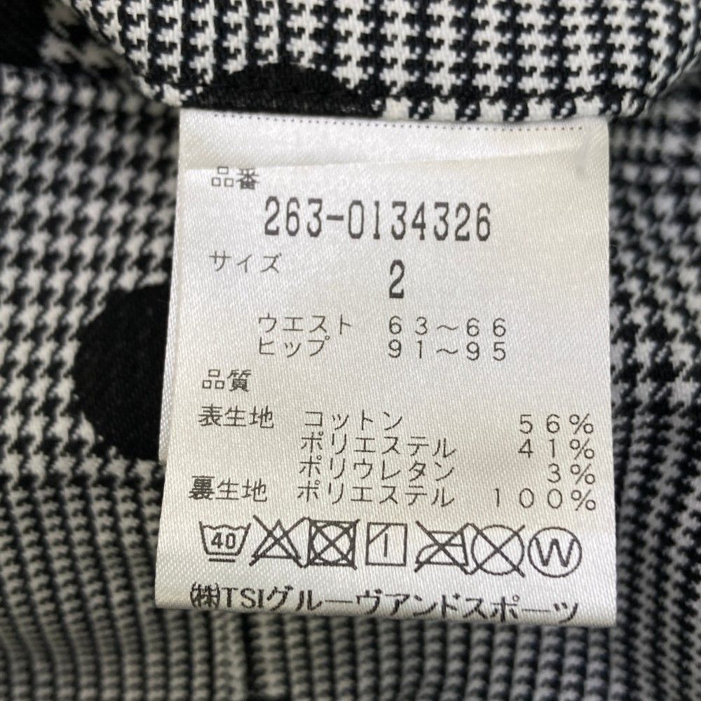 サイズ：2 JACK BUNNY ジャックバニー インナー付 スカート 千鳥